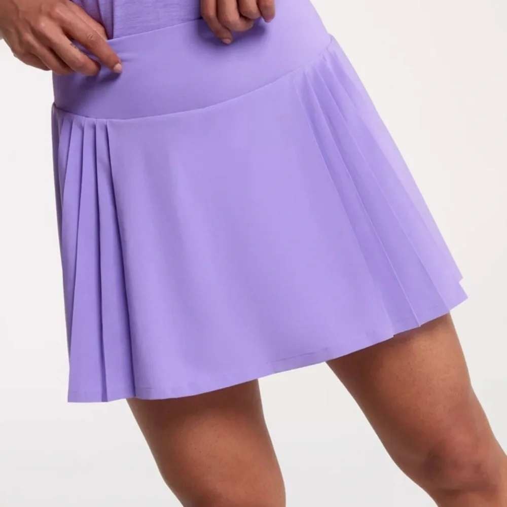 CALIA 14" Side Pleat Court Skort S Fairy Wren Purple Golf UPF 50+ Tenniscore